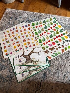 Vtg Highlights Family Tree & Scratch And Sniff Sticker Sheets